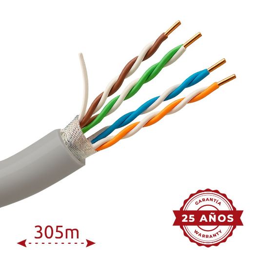FTP5E-300, FTP kabel, Kategorija 5E, Kalem od 305 metara, Sivi pokrov, Promjer 5,5 mm