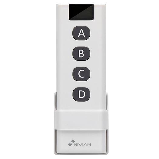 NVS-BATBUTTON-4P-R Wireless battery operated push button with 2 buttons 