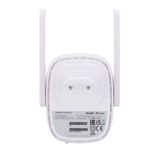 RG-EW300R, Ukloni Wi, Fi Extender, 1 Priključak RJ45 10/100Mbps, Wi, Fi 4 2x2 pojas 2,4 GHz