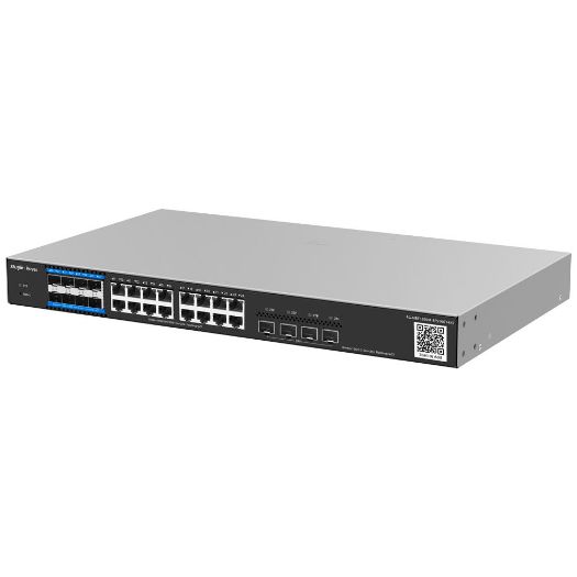 RG-NBF5200M-8FS16GT4XS, Reyee E., Osvjetli prekidač za oblak sloja 3, 16 RJ45 Gigabitni portovi + 4 SFP+ portovi 10 Gbps