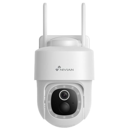NVS-IPC-08S-BATSOLAR-L, Nivian Smart Pametna Motorizirana PT Kamera 3MP 2K, Wifi 2,4 GHz