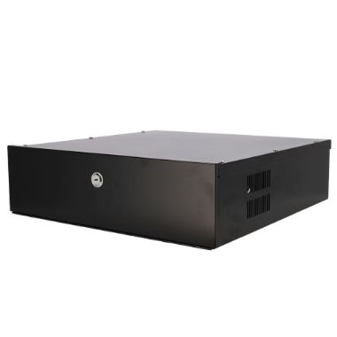 LOCKBOX-2U, Zatvoreno metalno kućište za DVR uređaje, Specifično za CCTV, Za stalak, montažni snimači do 2U