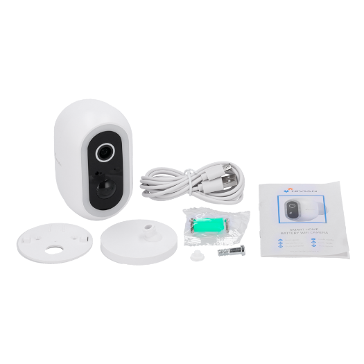 NVS-IPC-04-BAT Nivian Smart Camera 3MP 2K   Wifi 2.4 GHz   Suitable for outdoor use: IR up to 8 m 