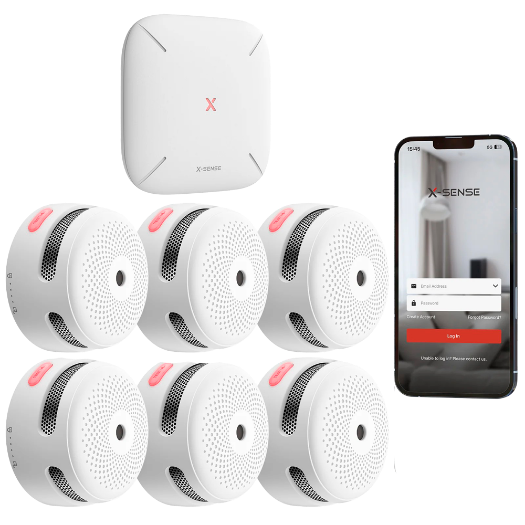 FS61 X Sense stand alone fire detection kit   Includes 6 smoke detectors XS01