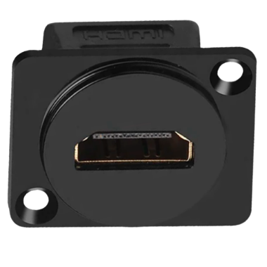 HDMI-PLUG-D-FF Connector   Male HDMI cable to male HDMI cable   Two HDMI female connectors 