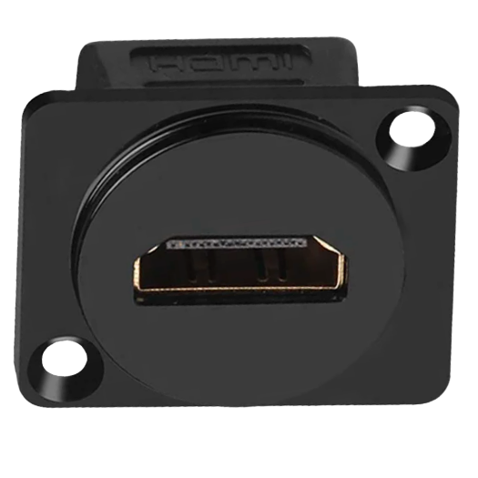 HDMI-PLUG-D-FF Connector   Male HDMI cable to male HDMI cable   Two HDMI female connectors 