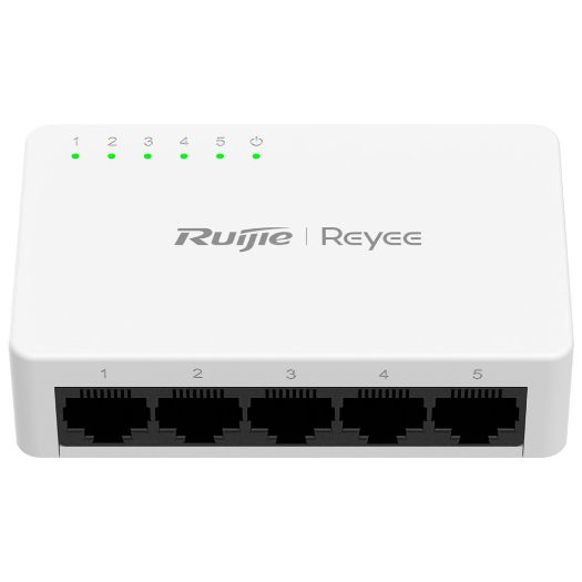 RG-ES05F, Reyee Switch Desktop, Plastično kućište, 5 RJ45 portova, Brzina 10/100Mbps
