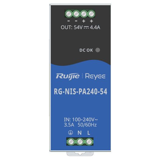 RG-NIS-PA240-54, Reyee industrijsko napajanje, DC izlaz 54 V 4, 4A / 240 W