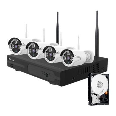 NV-KIT830W-4CAM-1TB, Nivian WiFi CCTV komplet, NVR 10 kanala, 4 Pre, registrirane 3 Mpx kamere