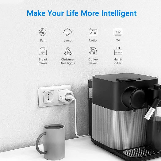 NVS-SOCKETF-W2, Pametna utičnica, WiFi 2,4 GHz, Maksimalno opterećenje 16A, Statistika potrošnje