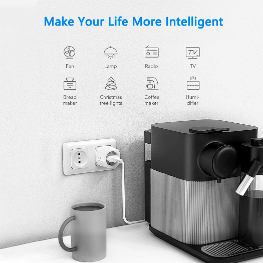 NVS-SOCKETF-W2 Smart plug   WiFi 2.4 GHz   Maximum load 16A   Consumption statistics 