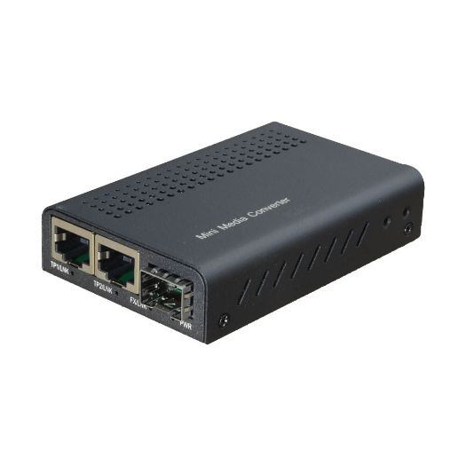 MC2GE-SFP, Pretvarač medija, 2x Ethernet RJ45, 1x SFP, Gigabit, 10/100/1000 Baza
