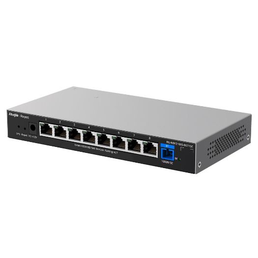 RG-NBF2100S-8GT1SC, Reyee E., Osvjetli prekidač za oblak sloja 2, 8 RJ45 gigabitnih portova