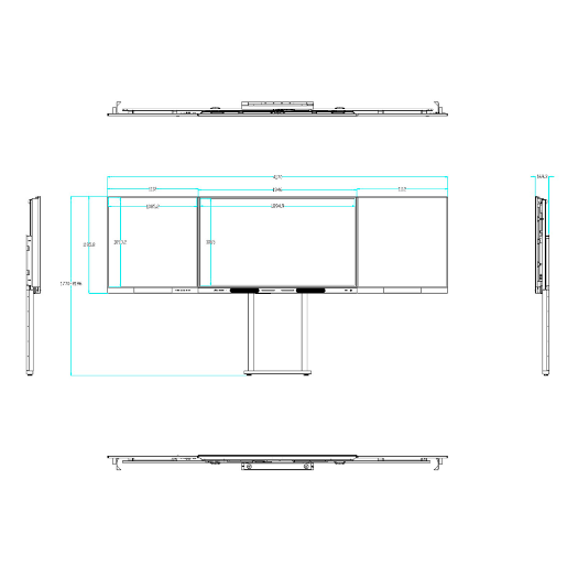 IB-WB-YL86-WG Compatible with interactive IB TE YL 86E2    Left side whiteboard for marker pen 