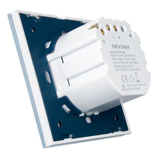 NVS-WALLSOCKETF-W, Pametna ugradna utičnica, WiFi 2,4 GHz IEEE802.11 b/g/n