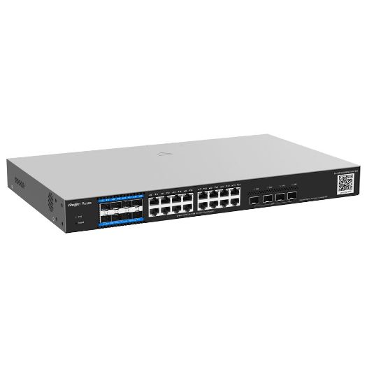 RG-NBF5200M-8FS16GT4XS, Reyee E., Osvjetli prekidač za oblak sloja 3, 16 RJ45 Gigabitni portovi + 4 SFP+ portovi 10 Gbps