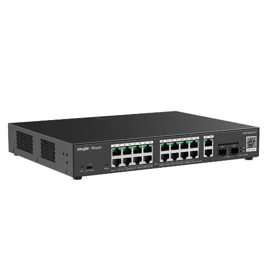 RG-ES220GS-P, Reyee upravljivi PoE preklopnik u oblaku, 16 PoE 802.3af/at + 2 SFP + 2 uzlazna veza RJ45