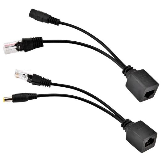 INJ-POE-SPLIT, Pasivni PoE injektor i razdjelnik, Zahtijeva korištenje priloženog para