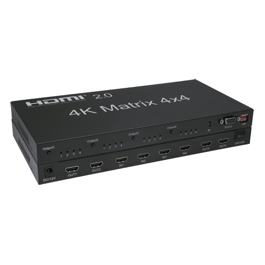 HDMI-MATRIX-4X4-4K HDMI signal multiplier   4 HDMI inputs   4 HDMI outputs 