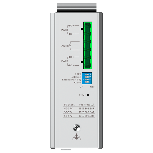 RG-NIS2100-8GT2SFP-HP Reyee Industrial  Switch PoE Cloud Layer 2   8 Gigabit ports + RJ45+ Gigabit SFP ports 