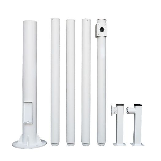 POLE-600-D, Stup za videonadzor, 6 metara visine, Izrađeno od pocinčanog čelika, 5 komada od 1, 2 metra koja čine stup
