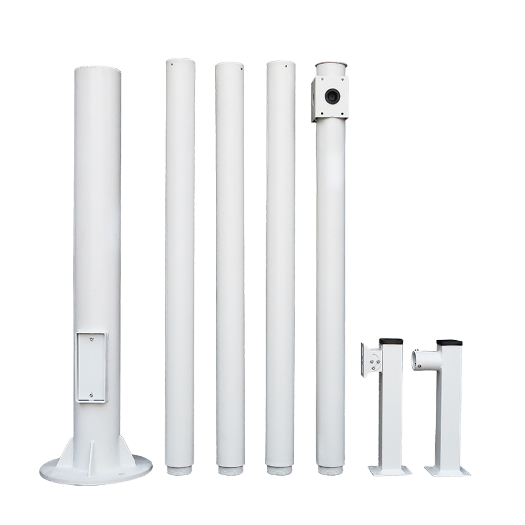POLE-600-D CCTV Pole   6 meters in height   Made of galvanized steel   5 pieces of 1,2 meters that make up the pole 