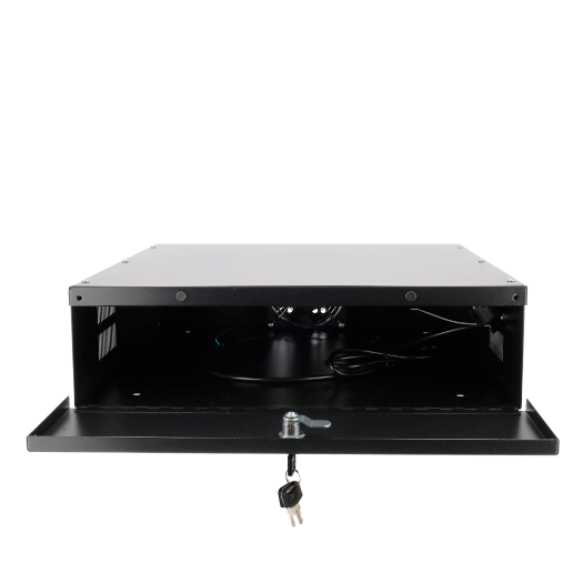 LOCKBOX-2U Closed metal case for DVR's   Specific for CCTV   For rack mountable recorders up to 2U 