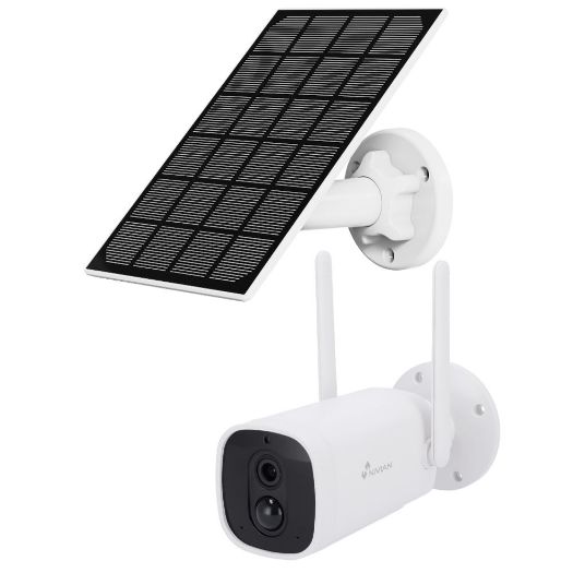 NVS-06BATSOLAR, Nivian pametna kamera 1080p + Solarni panel, Wifi 2,4 GHz, Pogodno za vanjsku upotrebu: IR do 8 m