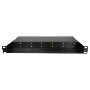RACK-1U12MC-AC220D Metallic chassis   For racking up to:   12 Media Converters 