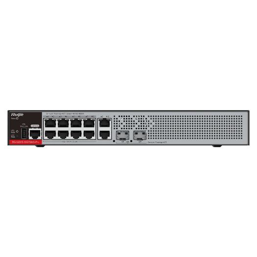 RG-S2915-10GT2MS-P-L, Ruijie prekidač PoE Upravljiv u oblaku L2+, 8 portova RJ45 GE + 2 SFP 2,5-gigabitni portovi