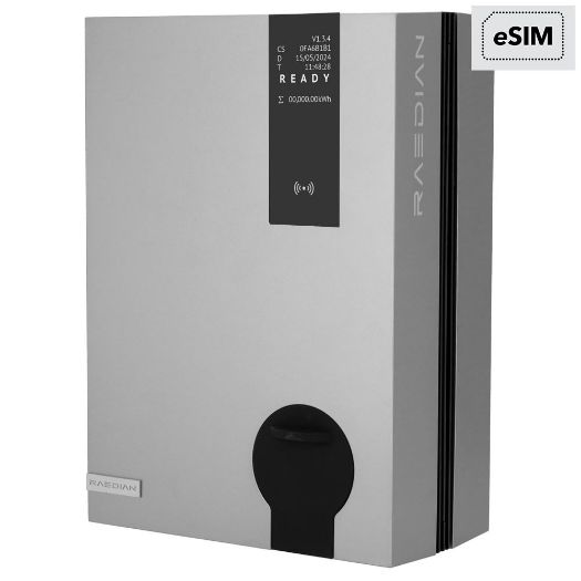 RD-NEO-22-S-ESIM-SILVER, Punjač za električna vozila, Moć 22kW / 32A / Tri