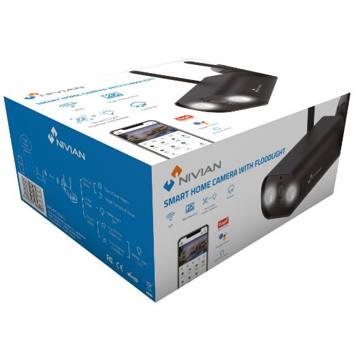 NVS-IPC-02B-L, Nivian pametna kamera 2K, Wifi 2,4 GHz, Pogodno za vanjsku upotrebu: IR do 10 m