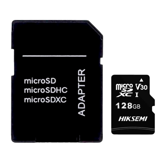 HS-TF-C1STD-128G Memory card with Hikvision adapter   Capacity 128 GB   Class 10 | Write speed 20MB/s 