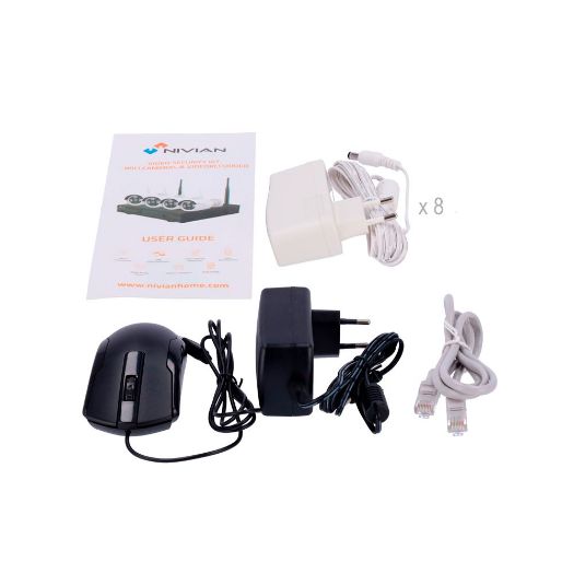 NV-KIT830W-8CAM, Nivian WiFi CCTV komplet, NVR 10 kanala, 8 Pre, registrirane 3 Mpx kamere