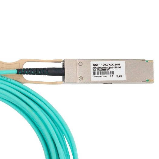 QSFP28-100G-AOC-10M, Kabel za direktno spajanje QSFP28, Brzina 100 Gbps, Moduli QSFP28 na oba kraja