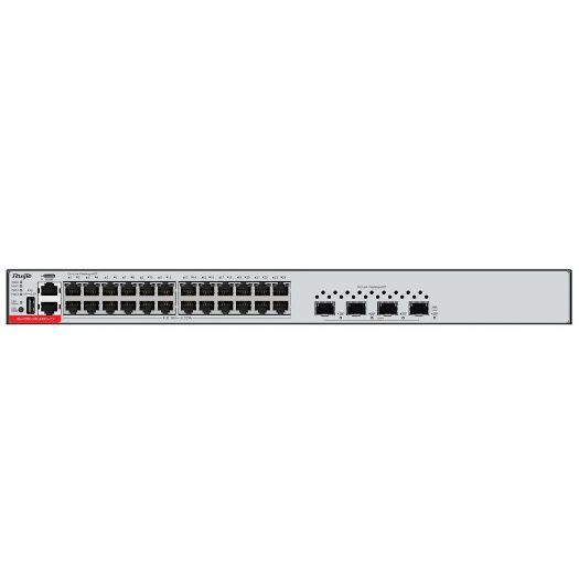 RG-CS83-24GT4XS-PD, Ruijie Switch Upravljani Cloud L3, 24 PoE RJ45 + 4 SFP+ portova