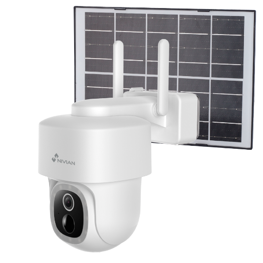 NVS-IPC-08S-BATSOLAR-L Nivian Smart Smart Motorized PT Camera 3MP 2K   Wifi 2.4 GHz 