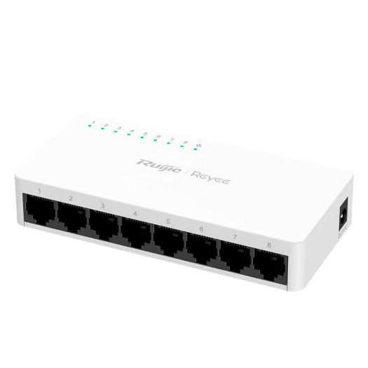 RG-ES08G-L, Reyee Switch Desktop, Plastično kućište, 8 RJ45 portova, Brzina 10/100/1000Mbps