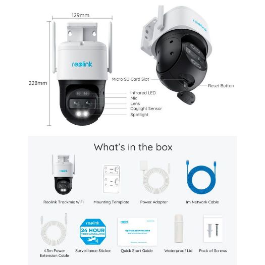 RL-TRACKMIX-B770, Reolink Dual Lens WiFi kamera s baterijskim napajanjem i dvostrukim objektivom