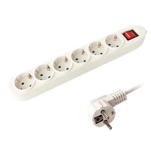 PDU-6P-SWITCH, Produžna traka, 6 izlaza do 250VAC / 16 A maks., Prekidač za uključivanje/isključivanje