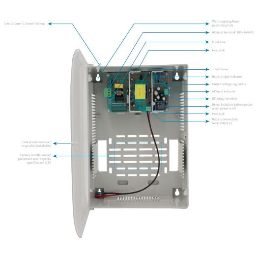 PD-60-UPS-P, Razvodna kutija za napajanje, 1 ulaz AC 100, 240 V 50/60 Hz