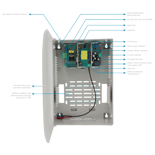 PD-60-UPS-P Power supply distribution box    1 input AC 100 240 V 50/60 Hz  
