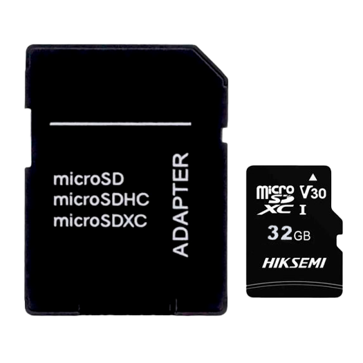 HS-TF-C1STD-32G-A Memory card with Hikvision adapter   Capacity 32 GB   Class 10 | Write speed 20 MB/s 