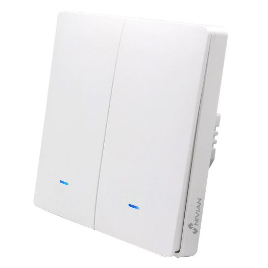 NVS-WALLSWITCH-201EASY-WR, Inteligentni zidni prekidač s 2 linije, WiFi 2,4 GHz IEEE802.11 b/g/n