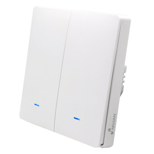 NVS-WALLSWITCH-201EASY-WR Intelligent wall switch of 2 Lines   WiFi 2.4 GHz IEEE802.11 b/g/n 