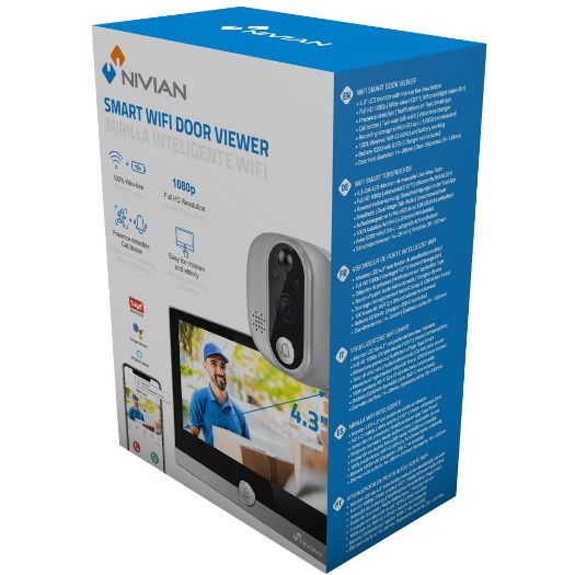 NVS-IPC-DOORVIEW1, Nivian WiFi pametna špijunka, Rezolucija 1080P / Kompresija H.264