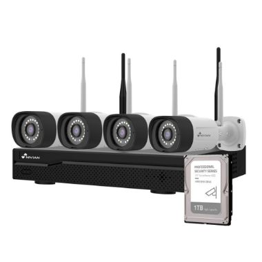 NV-KIT1030W6-4CAM-1TB, Nivian WiFi CCTV komplet, NVR 10 kanala, 4 Pre, registrirane 3 Mpx kamere