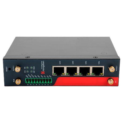 HG-H7960-L4EA-CS-WG-PSE, Industrijski 4G ruter Hongdian, 4G kategorija 4, 4 PoE+ Ethernet portovi RJ45 10/100/1000