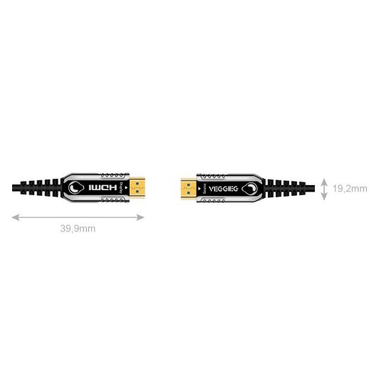 HDMI-OPTICAL-30M, Optički HDMI kabel, HDMI tip A muški konektori, Podrška za 4K@60 Hz