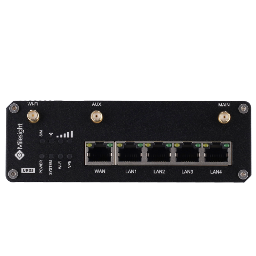 MS-UR35-L04EU-W Milesight   Industrial 4G WiFi Router   5 ports 10/100 